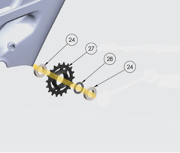 E-Bike 18T Steel Idler Pulley Kit