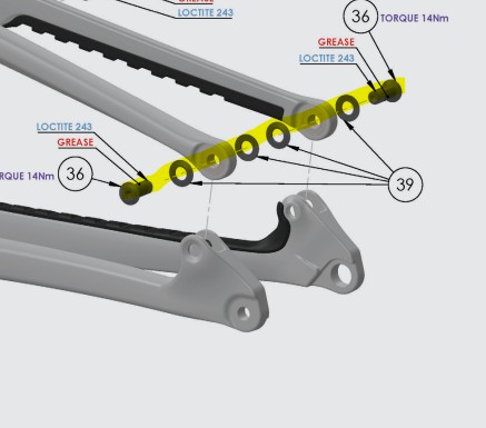 [002.001.0019] V2 Horst Link Pivot Hardware Kit