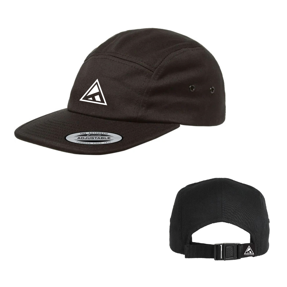 [006.003.6004] Five Panel Hat (Black)