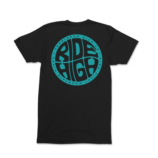 Ride High Tee - Black, Discharge w/ Teal